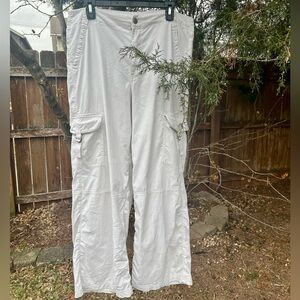 American Eagle Wide Leg Cargo Jean Pant beige 10 Sustainable Made Responsibly